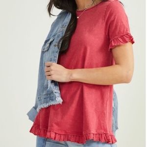 Altar'd State Wren Ruffle Tee
